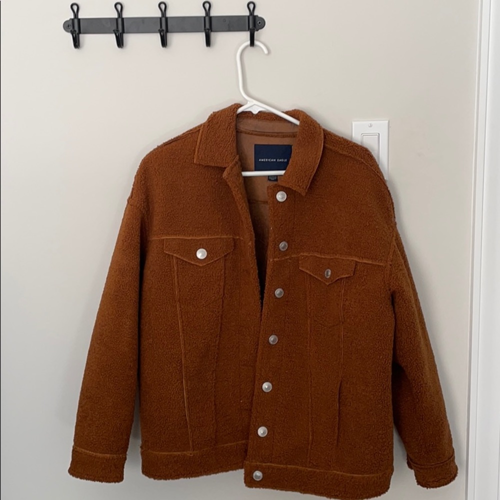 American Eagle teddy jacket
